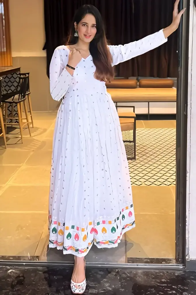 Embroidery anarkali gown sizeXL